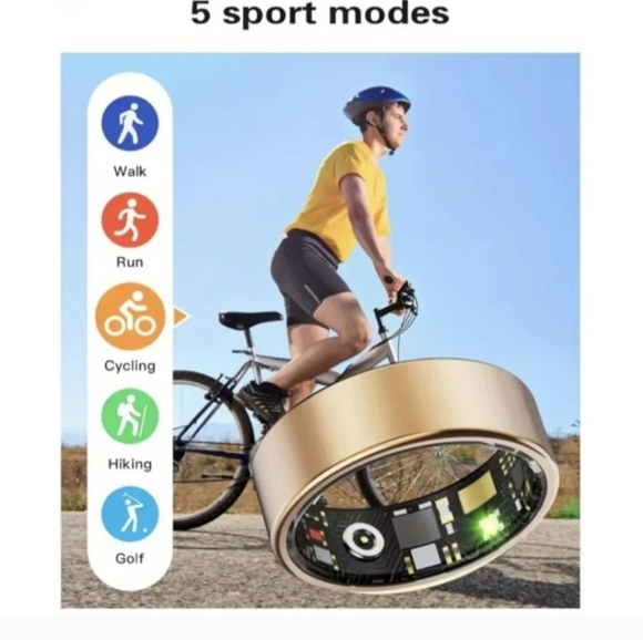 Smart Ring In Gold Size 8 - Picture 3 of 12